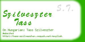 szilveszter tass business card